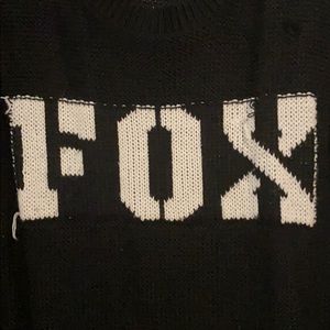 Fox  distressed sweater